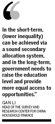 Income gap remains high, report shows