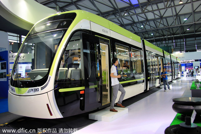 Amazing trains on display in Shanghai