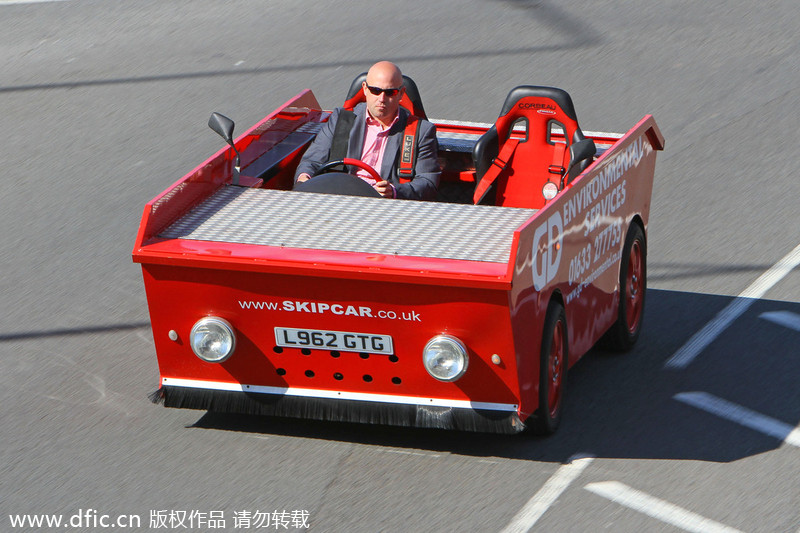 From waste container to fastest skipcar on earth