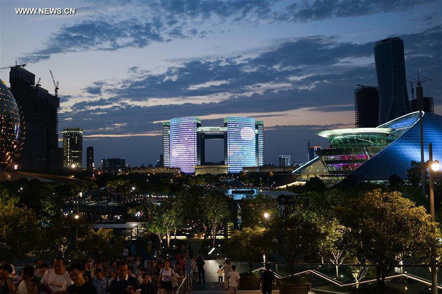 Night view: Hangzhou, host city of G20 Summit