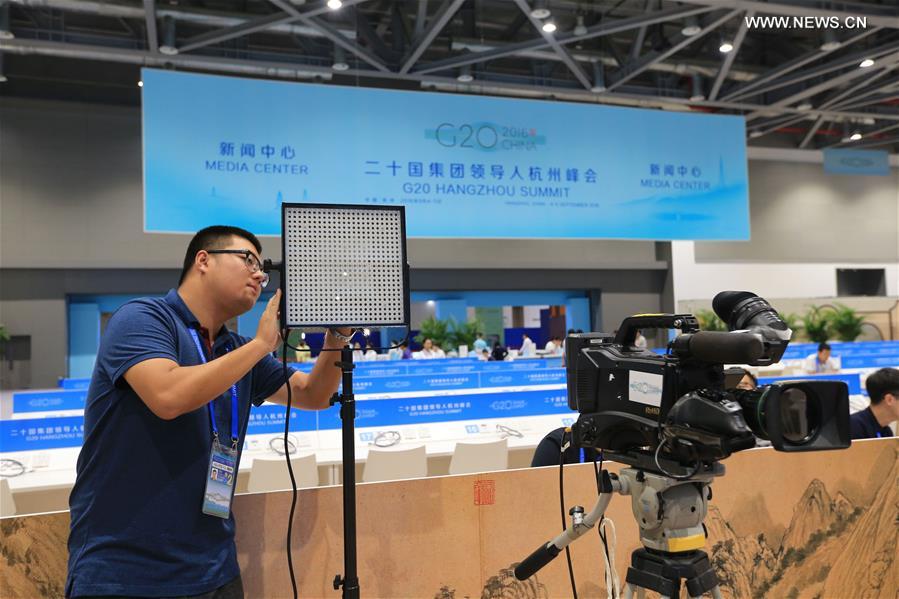 Media center of G20 summit in Hangzhou