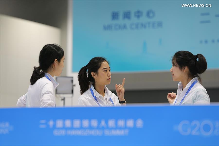 Media center of G20 summit in Hangzhou