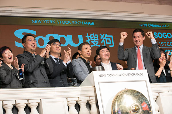 With eye on AI, Sogou debuts on New York Stock Exchange