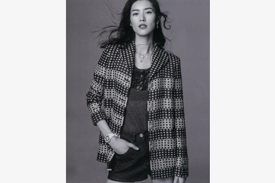 Chinese model Liu Wen poses for fashion magazine