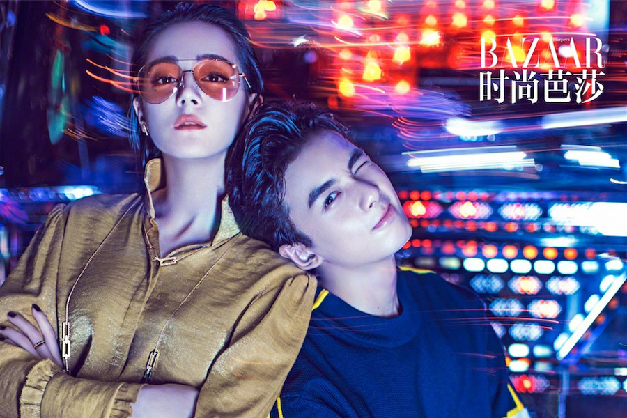 Dilraba Dilmurat and Wu Lei pose for fashion magazine