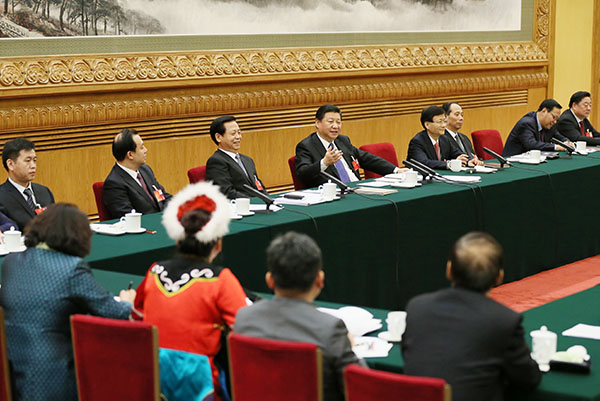 Xi's time with national lawmakers during the 'two sessions'