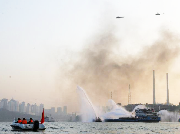 Chongqing conducts joint water rescue drill