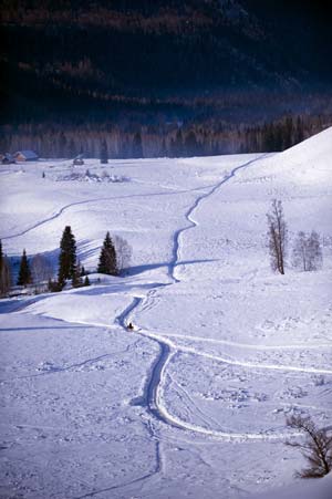 A view in Xinjiang Kanasi scenic area