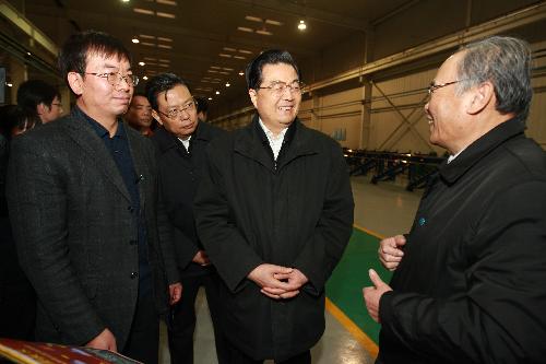 President Hu inspects reconstruction in quake-hit Shaanxi