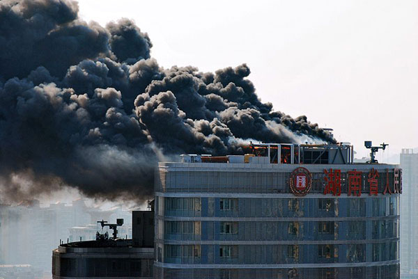 Fire breaks out at hospital in C China