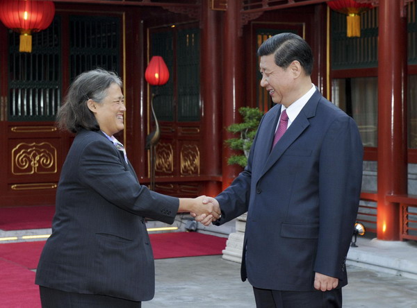 Chinese VP meets Thai princess