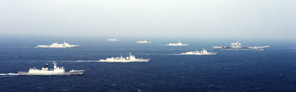 First photos of <EM>Liaoning</EM> battle group made public