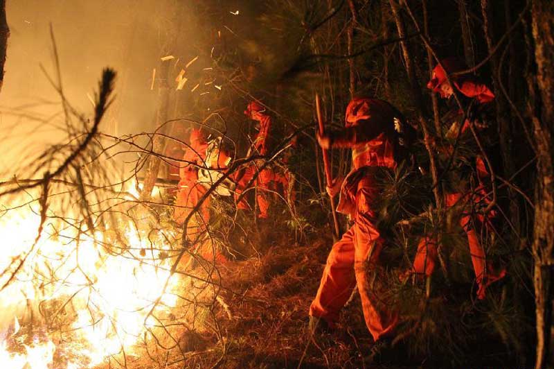 SW China forest fire burns for third day