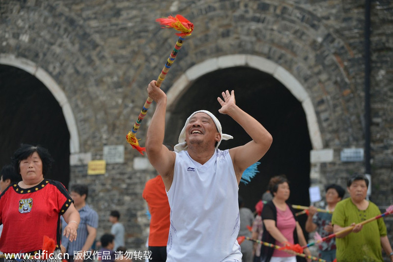 Grannies turn streets into strange dance floors