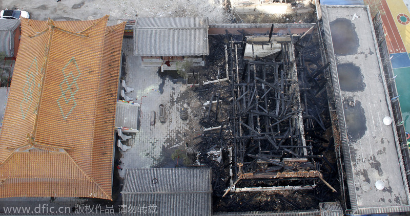 1,400-year-old temple burned down