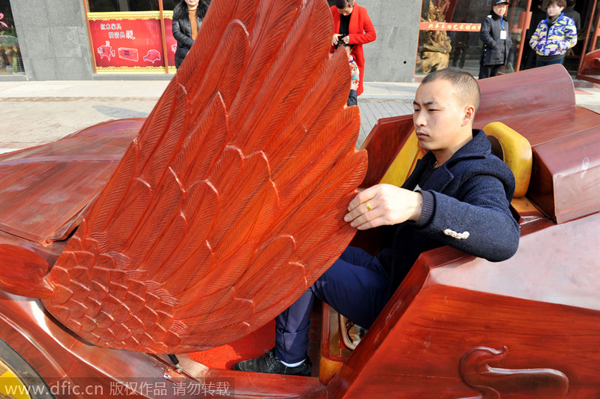 Farmer builds sports car out of wood