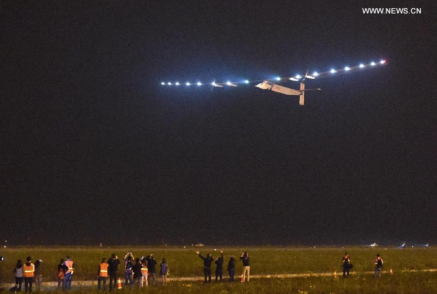 Solar plane departs from China to Hawaii