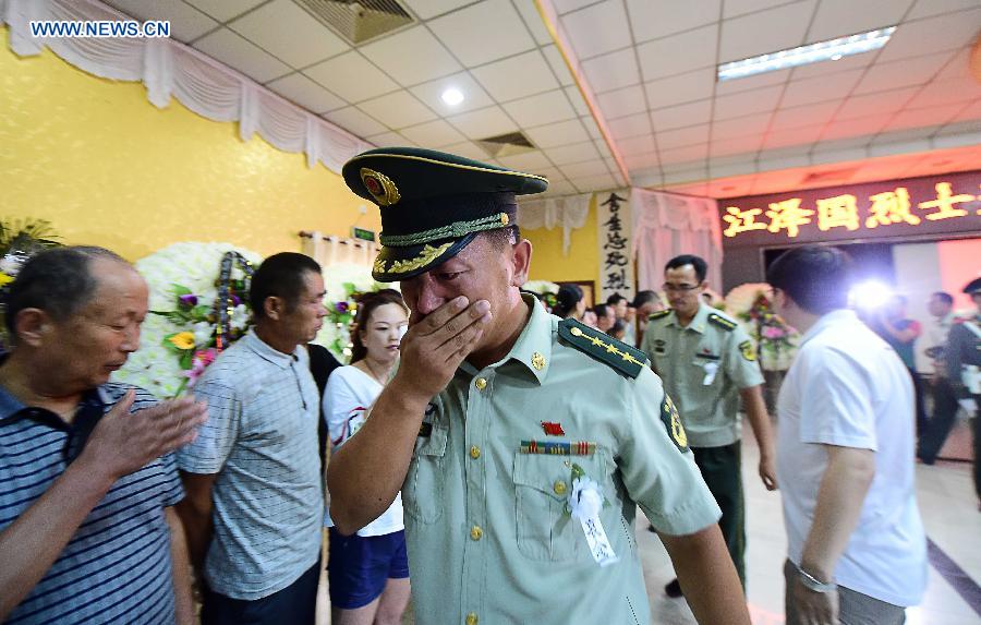 Farewell ceremony held for sacrificed firefighter in Tianjin blast