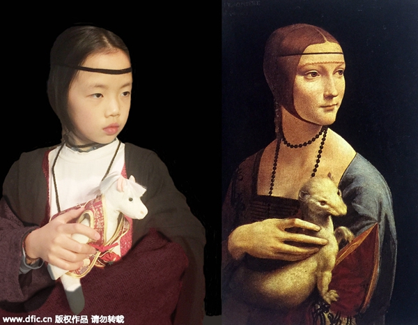 Chinese pupils reenact classic oil paintings