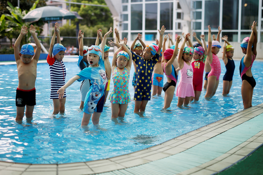 Creating a splash like their Olympic heroes