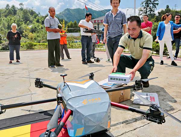 Delivery drone flies toward the future