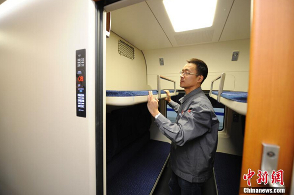 New high speed train sleeper cars introduced in Jilin