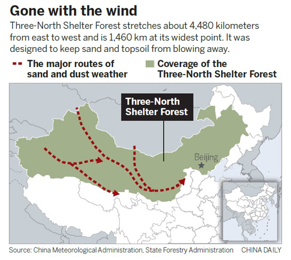 Another sandstorm blows east from desert