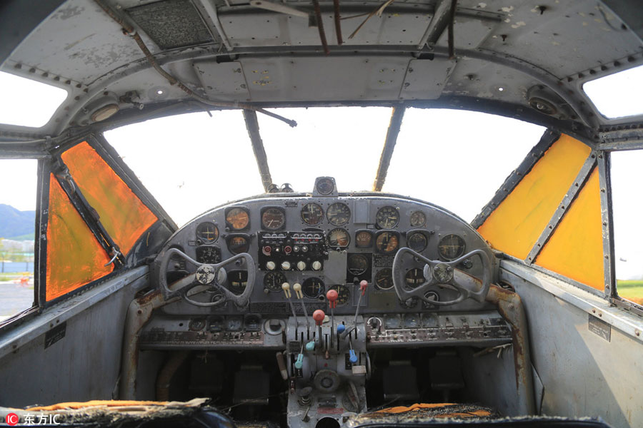 World War II-era aircrafts seen on display in NE China