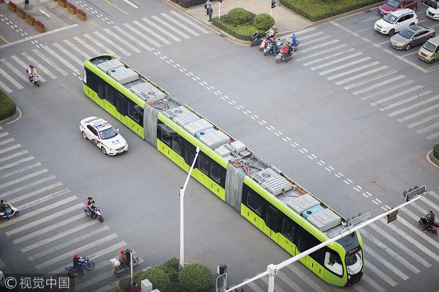 World's first railless train on test run