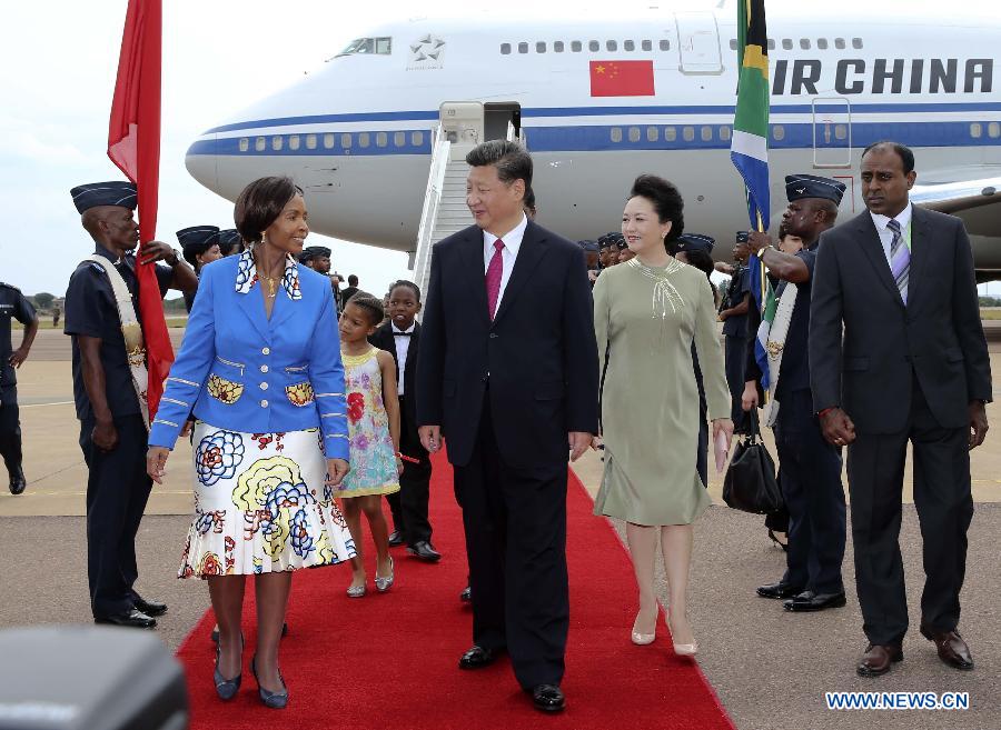 Le président chinois entame une visite d'Etat en Afrique du Sud