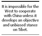 Wrong stance on Tibet hinders ties with China