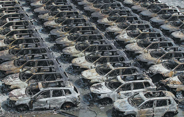 Foreign automakers feel force of Wednesday's explosions in Tianjin