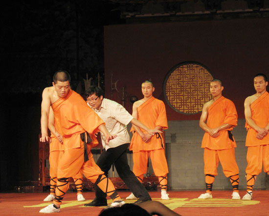 Martial arts show staged at Shaolin Epo Wushu College