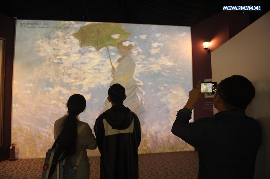 Claude Monet's creations displayed through multimedia in Chengdu