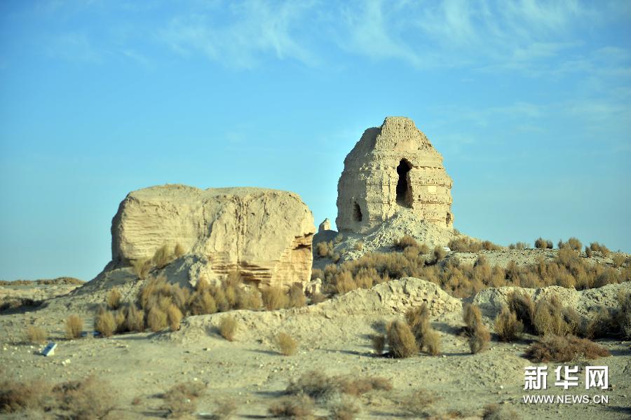 Ruins of Suoyang city in winter