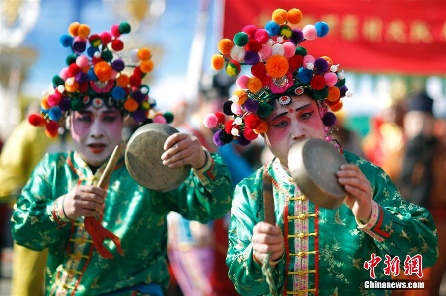 Badachu temple fair rehearsal to celebrate Spring Festival