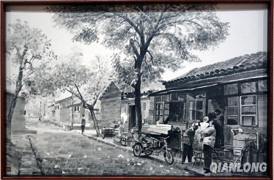 Hutong culture captured on porcelain plates