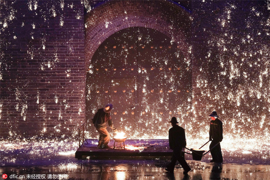 Wedding under molten iron