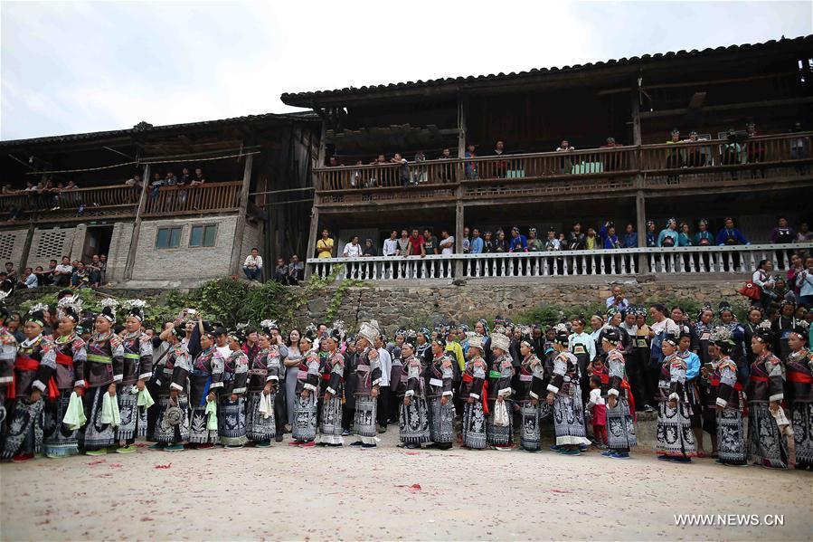 Villagers of Miao ethnic group celebrate 'Chixin' Festival