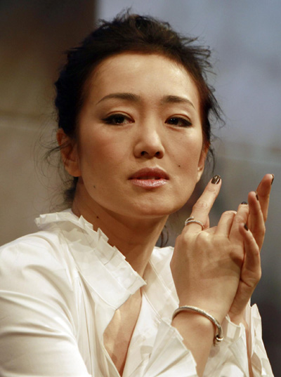 Gong Li at the South Korean premiere of movie 'Shanghai' in Seoul