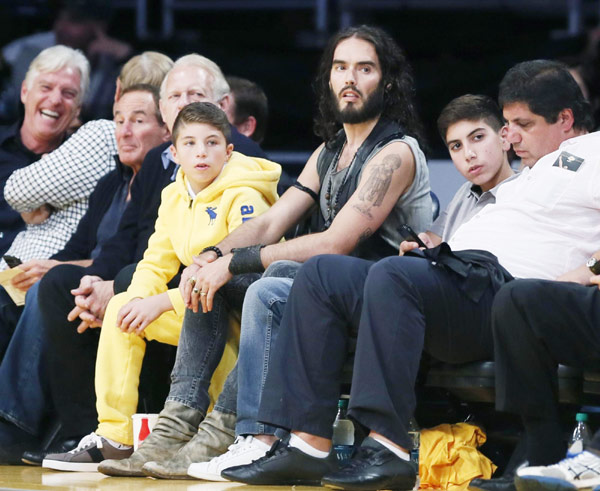 Celebrities watch NBA match