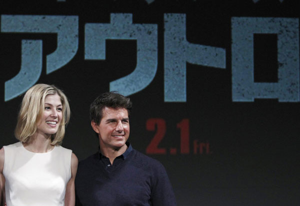 Tom Cruise and cast members promote movie 'Jack Reacher' in Tokyo