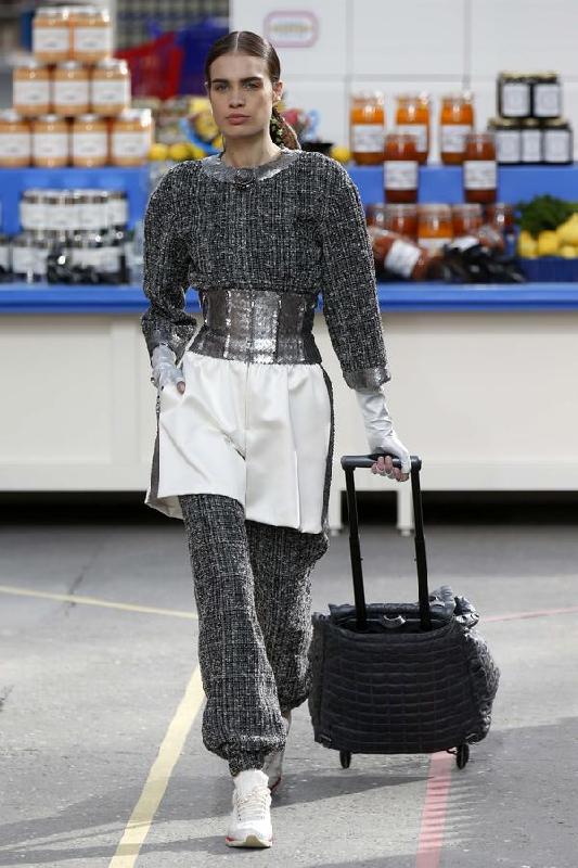 Chanel turns runway into supermarket