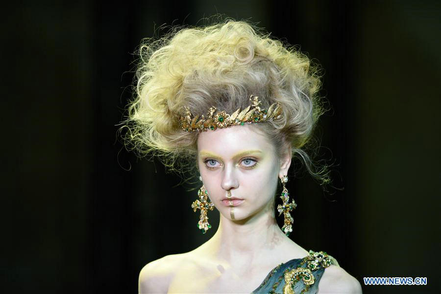 Creations of Guo Pei's Haute Couture presented at Paris Fashion Week