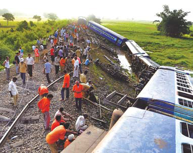 69 dead, 200 hurt as trains derail in India