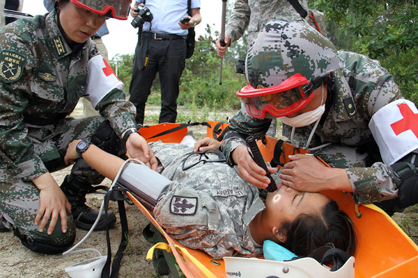 Chinese, US militaries practice disaster relief at Hawaii base