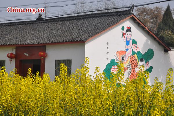 Spring scenery in Mianzhu, Scihuan