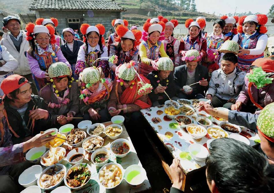 Dabaiyi wedding ceremony in China's Yunnan