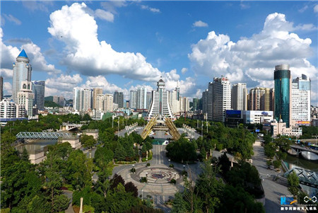 Drone's eye view of Guiyang