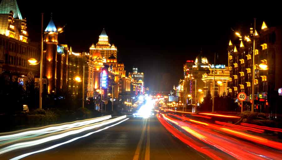 Night scene in Manzhouli